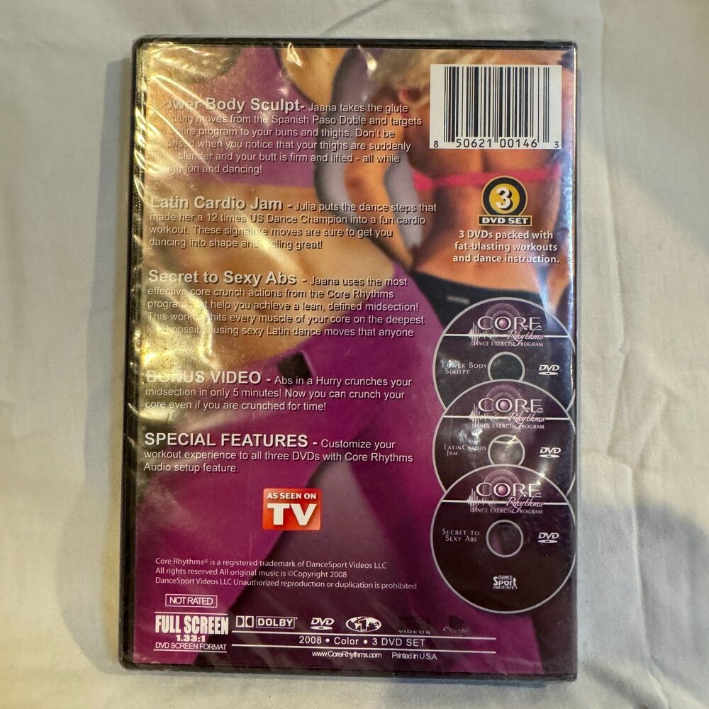 CORE RHYTHMS - Dance Exercise Program - Body Sculpting Collection DVD NEW/SEALED - Picture 2 of 5